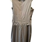 United Colors Of Benetton Stile Benetton Gray Sleeveless Sheath Dress Sz L Gray Pleated Skirt Business Photo 3