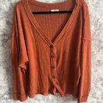 Urban Outfitters Women's Medium Burnt Orange Button Front Knit Cardigan Sweater Photo 0