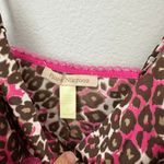 Flora Nikrooz  Pink brown lace leopard print nighty lingerie Set Photo 1