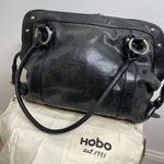Hobo International Black Leather Satchel Dome Tote Buckle Purse Handle Bag Photo 3