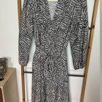 A New Day long Sleeve black/white Wrap Dress size medium Photo 0