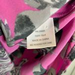 Pendleton  Pink Purple Gray Floral 100% Silk Blouse Sz 12 Photo 6