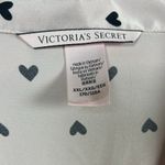 Victoria's Secret  satin long pajama top in pink with black hearts size XXL Photo 2