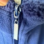 Carolyn Taylor  Blue Fleece Full Zip Sweater Jacket Womens Long Sleeve High Neck Photo 3
