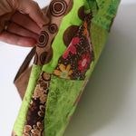 Patchwork Bag Purse Earthy Colors Prints Hippie Boho Crossbody Y2K Fairy Green Photo 3