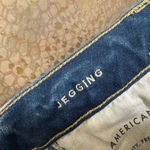 American Eagle  Stretch Dark Wash Distressed Jegging Skinny Jeans 6 Short Photo 4