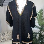 ZARA Beautiful  Boho Crochet Tassel Dress Photo 3