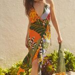 Farm Rio  Striped Bananas Cover-Up Dress ~ Multi-Color Tropical Print Medium NWOT Photo 3