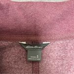 Eddie Bauer Heathered Burgundy Ruby Camp Fleece Open Front Wrap Cardigan Small Photo 7