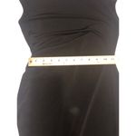 BCBG Asymmetrical Dress Size S Black Ruched Slinky Knit Sleeveless Party Photo 5