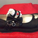 NWOT Berobello Maryjane Bow Lolita Hallow Heart Maid Shoes UK 39 US 8.5 Black Photo 4