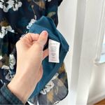 CAbi Navy Blue Pirouette Dress Ruffle Hem Sheer Sleeves Waist Tie M Photo 9