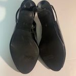 East 5th NWT Sicily black slip on peep toe leather heels Photo 5