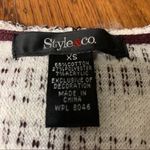 Style & Co ⭐️  Purple & Cream Tweed Open Jacket Blazer Photo 5