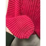 Free People  Candy Blossom Cable Knit Mock Neck Size Medium Photo 2