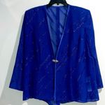 R & M Richards purply blue sparkly sheer jacket coverup top. Size 20WP. Shoulde… Photo 0