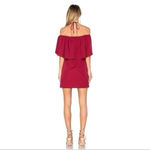Alice + Olivia Jada Caped Dress in Bright Bordeaux Burgundy Size S Photo 1