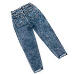 High Waisted High Rise Mom Fit Jeans Boyfriend Jeans Ripped Pants Denim Loose Ankle Crop Leggings Treggings Track Pants Blue Size XS Photo 3