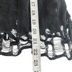 Aldomartins Black Semi Sheer Lace Knit Long Sleeve Cardigan size 12 Photo 7