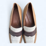 Ecco  Dress Classic 15 Brown Cream Crocodile Slip on Penny Loafer Women's 40 NEW Photo 5