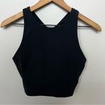 Athleta  Conscious Crop Black Sports Bra Top Size Medium Photo 2