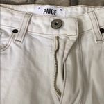Paige  DENIM High Waisted White Denim Shorts Photo 3