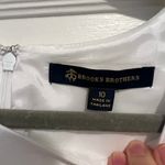 Brooks Brothers White Sheath Lace Up 100% Cotton Career Dress Size 10 Photo 2