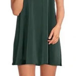 Gianni Bini  Green Satin Halter Mini Dress Backless Mod 60s Minimalist‎ Large New Photo 0