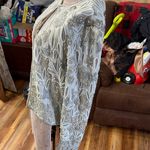 Papell Boutique  Beaded Elegant Gray Silk Jacket Photo 6