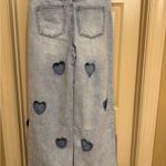 Rhinestone Heart Cutout Jeans Blue Size undefined Photo 3