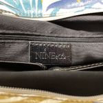 Nine & Co. Black Faux Leather Print Zip Logo Shoulder Handbag Photo 9