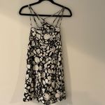 Anthropologie  Black White Sheer Strappy Mini Dress Sundress Medium M Photo 2