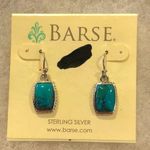 Sterling Silver BARSE Turquoise Rope Braid Framed Drop Earrings NWT Photo 1