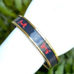 Vintage Halcyon Days Red Bow on Navy Bangle Photo 3
