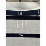 Gap  Navy/White Striped Short Sleeve V Neck Blouse Size XXL‎ Soft Flowy Photo 1