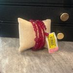 Elegant Red Beaded Wrap Around Bracelet Set Photo 1