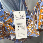 Cupshe  Paisley Ruffle Woman’s One Piece - Blue and Orange Photo 1