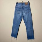 Levi's  White Oak Cone Denim Blue High Rise Straight Jeans Button Fly Cotton 25 Photo 2