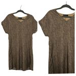 Milkarose Ladies Midi Casual Leopard Print Casual Short Sleeve Dress SZ Small Photo 1