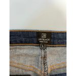 Just Black  jeans mini skirt womens size L dark wash pockets raw hem Photo 3