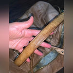 Elliott lucca tan duffel bag logo tassel leather $248 boho western luggage fall Photo 7