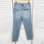 EXPRESS  Conscious Edit Straight Ankle High Rise Jeans Blue 4 Distressed‎ Photo 1