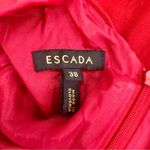 Escada Dress Darla Cherry Red Cerise Cherry Color Lacquer Gathered Detail US 8 Photo 6