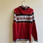 Gamboa 100% Alpaca Wool Zip Women’s S/M Cardigan Hooded Sweater Red Soft Photo 5