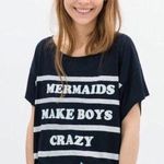 ZARA  TRF | Navy Graphic Tee Photo 0