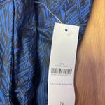 Coldwater Creek  Blue Tropical Fab Fronds Ankle Pants NWT 16 Photo 5