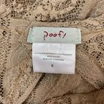Poof! lace Open Back 3/4 Sleeve Beige Top Size Small Y2K Photo 3
