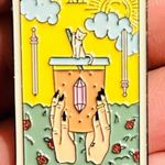 Enamel Pin Tarot The Coffee 16 Oracle Card Brooch Multiple Photo 0