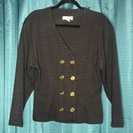EXPRESS  Campagnie Internationale Vintage 90 Black Button Cardigan Retro Blazer L Photo 1