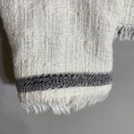 J.Crew Tweed Motorcycle Jacket with Fringe Women's 12 White Gold Career Preppy Photo 9